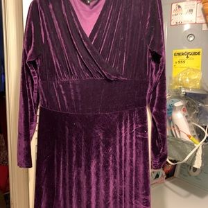 Purple velvet dress